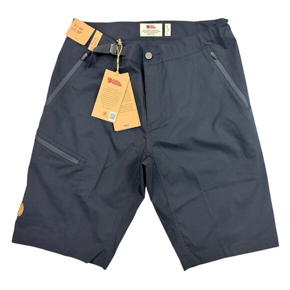 Fjallraven Abisko Hike Shorts Mens 30 Blue G-1000 Stretch Trekking Trail New - Picture 1 of 16
